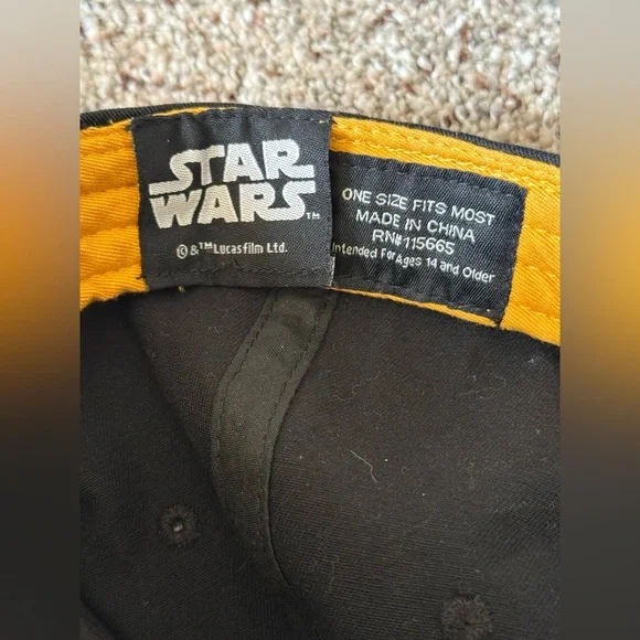 Star Wars Embroidered Strapback Hat Cap Logo Lucas Film Disney Han Solo Luke - Picture 6 of 11
